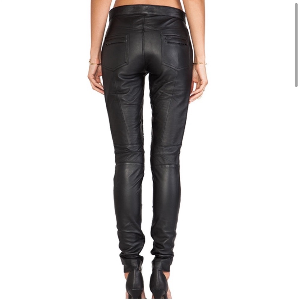 Revolve Winston Wolfe Leather Biker Pants SM or XS - see description - Picture 2 of 10